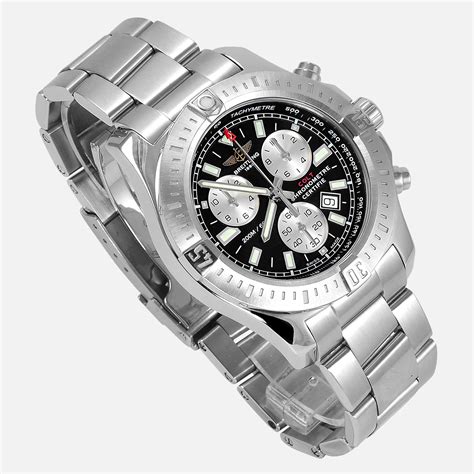 breitling colt 44 chronograph black steel|Breitling colt chrono.